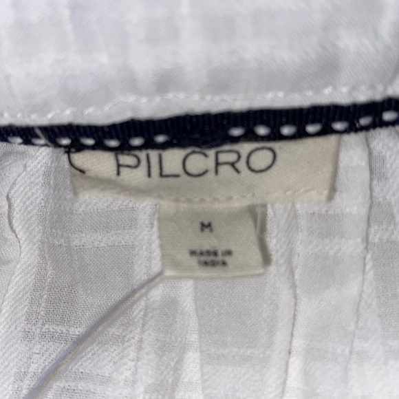 Brand New PILCRO CROPPED HENLEY BLOUSE - Picture 8 of 13